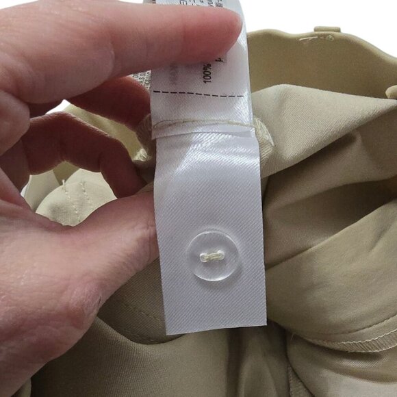 Zara NWT High Rise Bootcut Coated Leggings In Tan Sz L - Picture 12 of 14